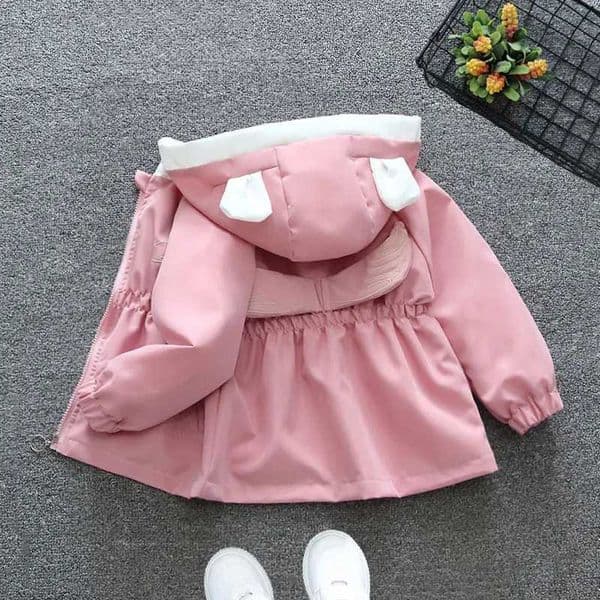 2024 Spring/Summer Girls Baseball Set Loose Solid Color Jacket Childrens Long Sleeve Zipper Windproof Coat 1-7 Years CL241021