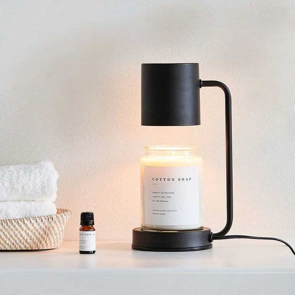 Nordic Flameless Aromatherapy Candle Warm Bed Headlamp Bedroom Atmospheric Light Melting Candle Heating Night Light X2410211