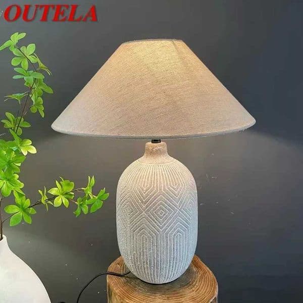 OUTELA Contemporary Ceramic Desk Lamp Creative Living Room Bedroom Research Hotel Homestay Engineering Desk Lamp X241021
