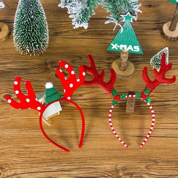Christmas long hair deer antlers headband elegant princess personality adult outdoor snowflake Christmas tree decoration hair accessories W241021