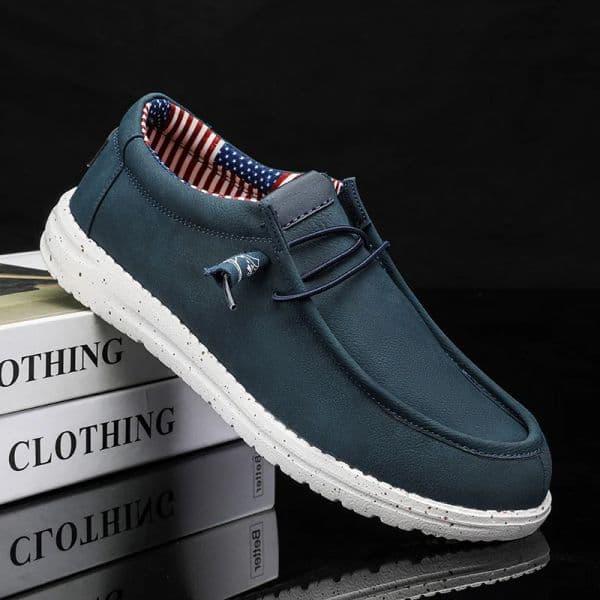 Men's Slip-On Casual Loafers Lightweight Comfortable Canvas Shoes Stretch Loafer Non Slip Breathable Boat Shoes for