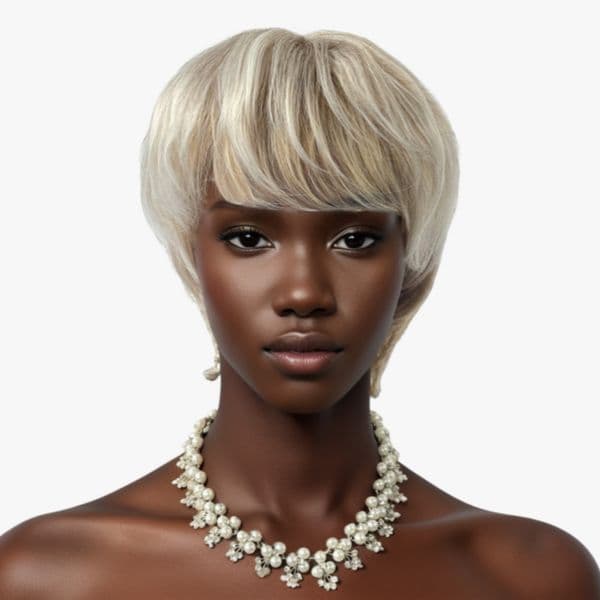 Wigs for women African foreign trade highlighted dyed side bangs short hair high temperature wire wigs full head cover