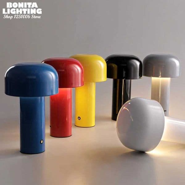 Modern Minimalist Small Mushroom Table Lamp Bedside Bar Restaurant Dimmable USB Charging Desk Lamp Macaron Led Table Light X241021