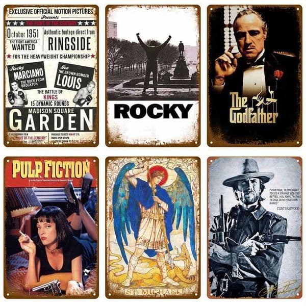 Metal Vintage Poster Tin Sign Decoration Retro Movie Metal Sign Plaque For Man Cave Bar Painting Cinema Wall Art Home Decor FilmXJ241010