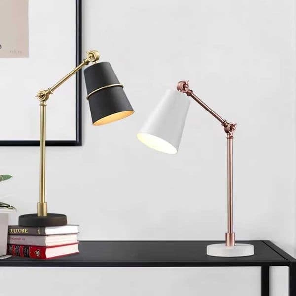 Modern bedroom bedside lamp black and white fashionable desk lamp living room bedroom study decoration desk lamp X241021