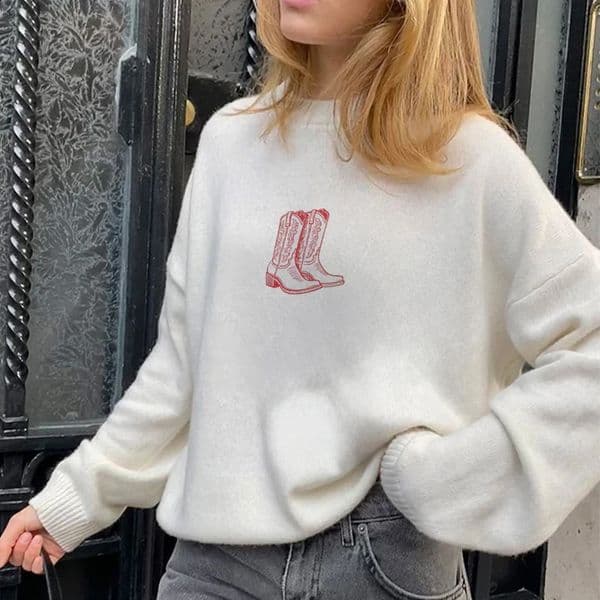 Fashionable autumn and winter elements sweater for women retro loose long sleeved knitted Pullover High Street casual Harajuku sweater 241021