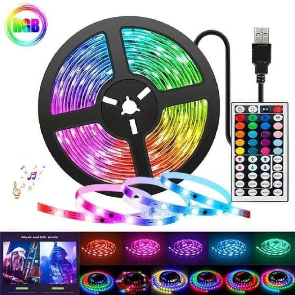 USB 3keys LED Strip Lights TV Background Lighting Colorful RGB 5050 Infrared Remote Long Distance Control Neon Light for HomeLX241023