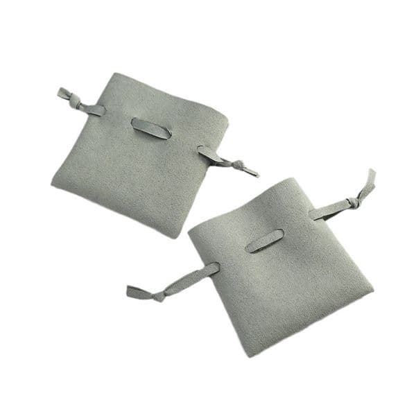 Fashion Jewelry Storage Bag Portable Soft Imitation Leather PU Jewelry Packaging Organizer Necklace Earrings Rings Button Pouch