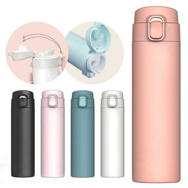 New Arrival 320ml/450ml stainless steel hot water bottle portable vacuum foil insulated water bottle BPA free food hot water bottle travel coffee cup M241022