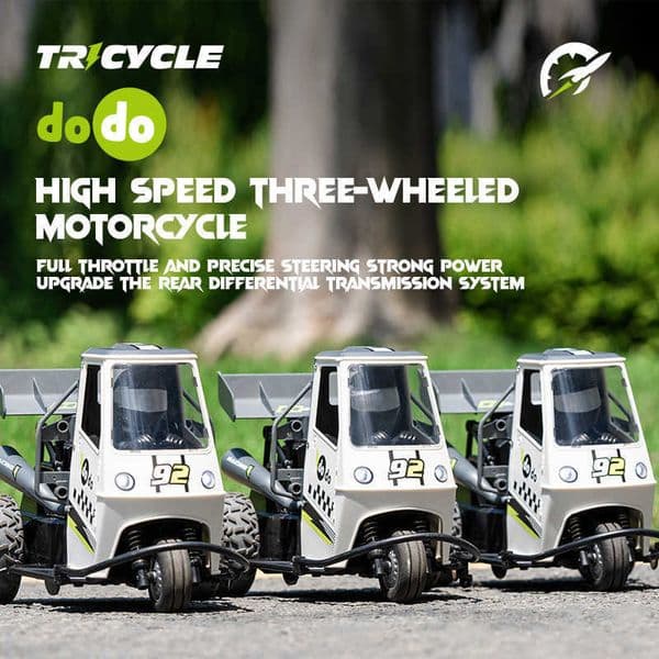 1 16 Three wheel spray remote control car Drift remote control motorcycle beep car RC off-road vehicle Childrens toy car M241023