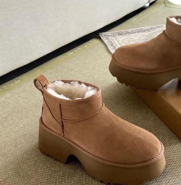 Women Tazz Braid slippers mermaid platform snow boots high-heeled keep warm boot cozy Sheepskin Plush casual boots dustbag Beautiful gifts
