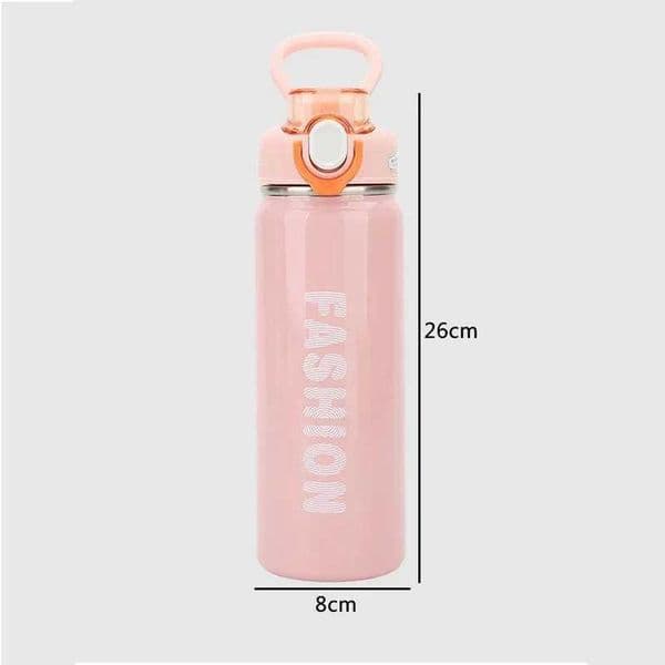 New Arrival 680ML water bottle outdoor portable beverage with bouncing lid stainless steel insulation leak proof sports drink cup with handle M241022