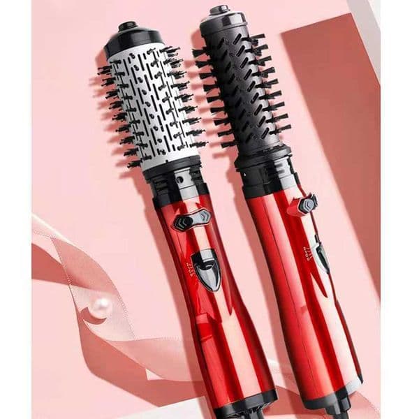 3-in-1 rotating electric straight hair brush curling iron dry brush hot air comb negative ion hair comb M241022