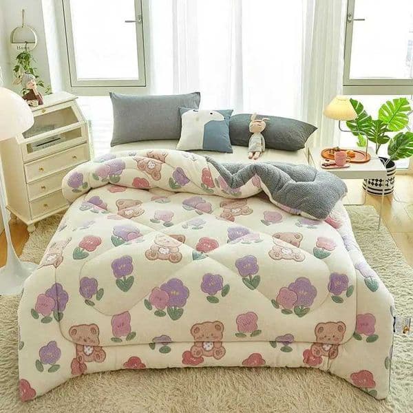 Warm Lamb Quilt Duvets Winter Blanket Cashmere Velvet Fabric Quilts Futon Autumn Spring Comforter Core Double Bed MattressXJ241024