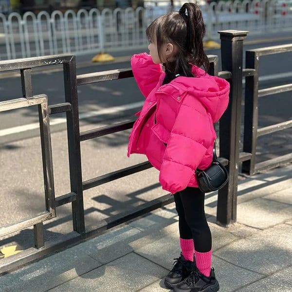 Winter childrens down cotton jacket girls thick windproof coat childrens park childrens baby coat childrens clothing XMP327 241024