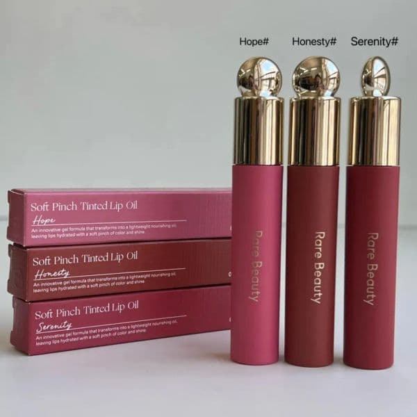 Rare Beauty By Selena Gomez Soft Pinch Tinted Lip Oil 3ml Liquid Lipstick Lipgloss Honesty Serenity Hope Lip balm Long Lasting Moisturizing Lip Glaze Lip Gloss
