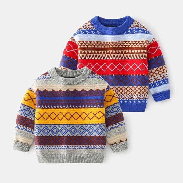 2024 autumn and winter childrens long sleeved zipper retro grid pattern childrens boys sweater soft Korean style childrens boys sweater W241025