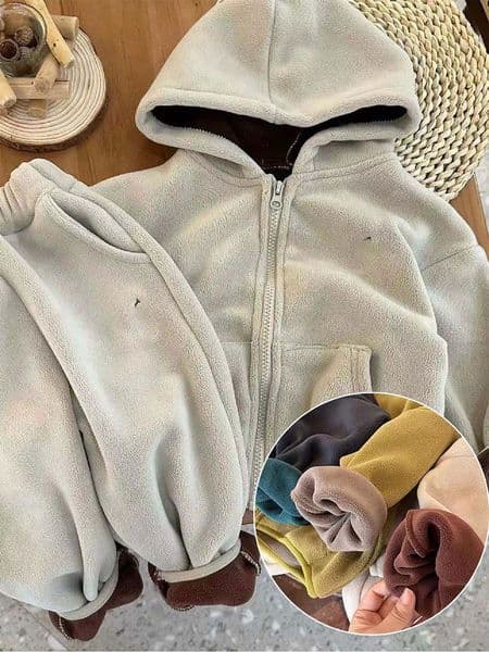 2026 New Children Boys Clothing Sets 2Pcs Hoodie Jacket Autumn Girl Clothes Set Warm Boy Suit Top Coat Pants Kids Tracksuit Cyg24013011f6 Designer