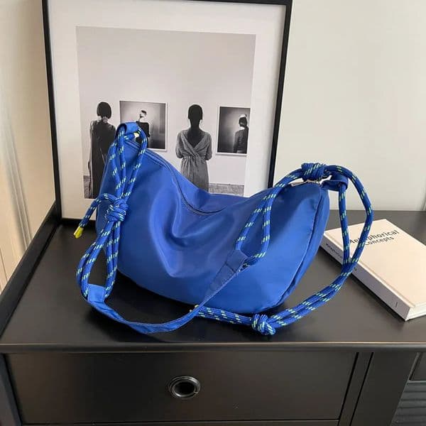 Nylon Cloth Shoulder Bags Vintage Solid Color Hobos Bag Casual Large Capacity Diagonal Bag Fashion Versatile Women Handbag 241025