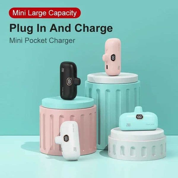 New Arrival 5000mAh Mini Power Pack for iPhone Charger 5000mAh High Capsule Mini Power Pack Digital Display 20W Fast Charging Z241026