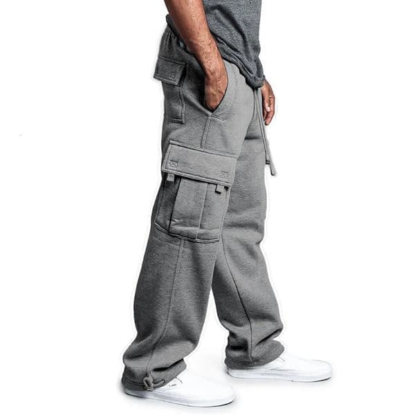 Mens Rope Loosening Waist pants Solid Color Pocket Trousers Loose Sports Harajuku Streetwear Pants Jogging Sweatpants 241024