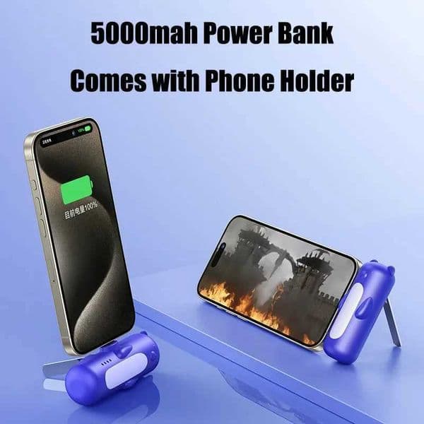 Hot Sale 5000mAh Mini Power Pack Portable Outdoor Emergency Power Pack Suitable for iPhone Android Multi functional Phone Stand Cartoon Power Pack T241026