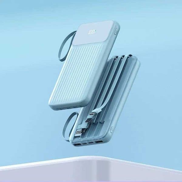 New Arrival 20000mAh power pack portable PD 22.5w fast charging LED built-in 4-in-1 cable charger external battery Z241026