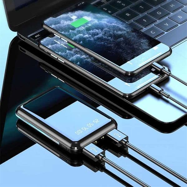 Hot Sale Mini Power Bank 20000mAh USB Fast Charging for iPhone 15 Powerbank Portable Battery Charger Mirror Sn T241026