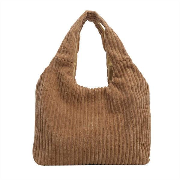 CMM Leisure Striped Velvet Large Capacity Bag for Women Fashion New Commuting Simple Contrasting Color Single Shoulder Armpit Bag for Women