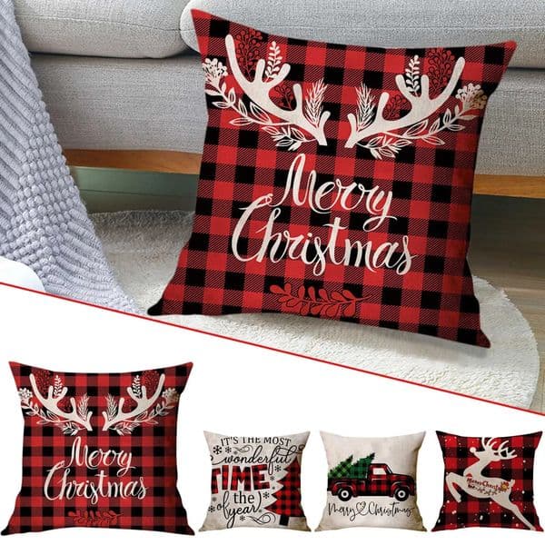 Family Christmas Decoration Soft Cushion Cover Survival Family Pillow Box Throwing Pillow Satin Pillow Box Standard Satin Zipper Pillow Box 241024