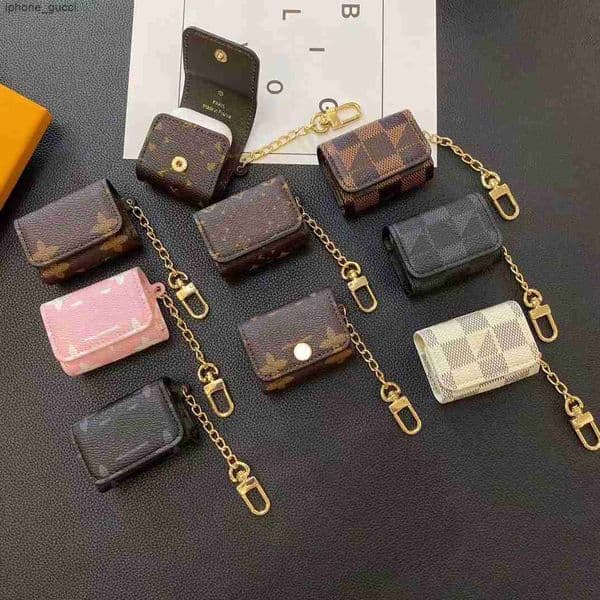 Designer AirPods Cases 1 2 3 Pro Luxury Leather AirPod Cover Brand L Fashion AirPods1 AirPods2 AirPods3 4 5 6 AirPodspro Luxury Case with Box Woman Man