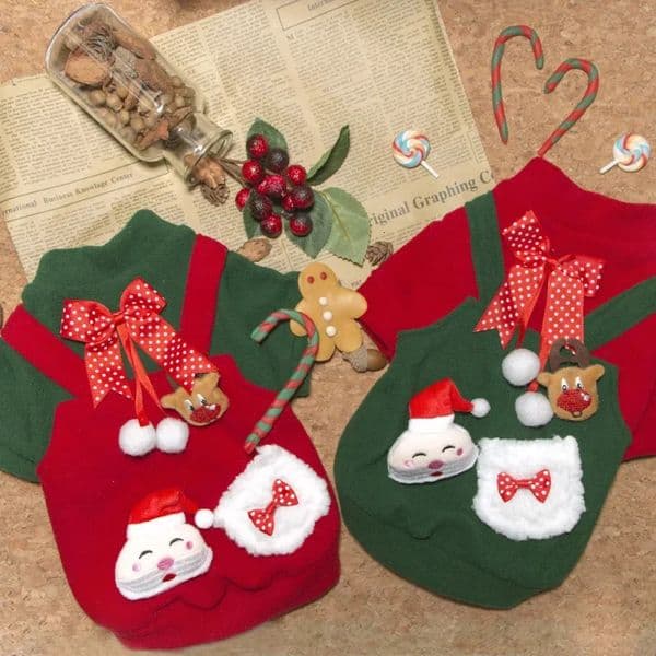 Pet Christmas Clothing Autumn and Winter Teddy Is Thicker Than Bear Fighting Cat Clothes with Fleece Hoodie Dog 241028