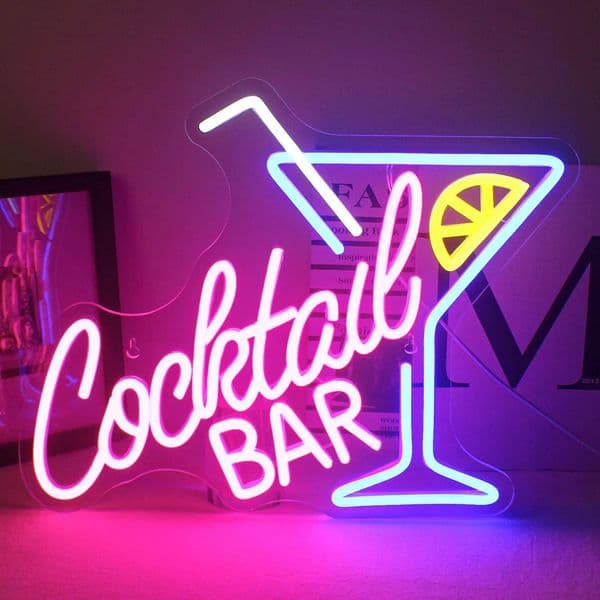Cocktail bar neon lights LED logo wall lights decoration USB power adjustable dimming used for bar beer bar club party shop logo room decoration X241028