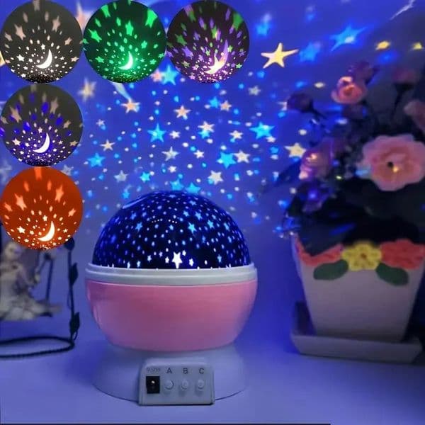 Galaxy Projector Starry Sky Rotating LED Night Light Planetarium Children Bedroom Star Lights Moon Kids Gift Lamp 241028