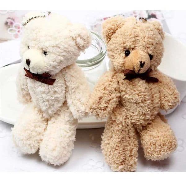 New connector teddy bear filled with high-quality plush soft brand new mini 14CM bear plush pendant gift Christmas wedding gift W241029