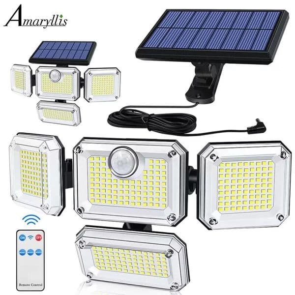 20w Solar Light 122333led IP65 Waterproof Outdoor Indoor Garden Lamp With Adjustable Head Wide Lighting Angle 3 Mode 241028