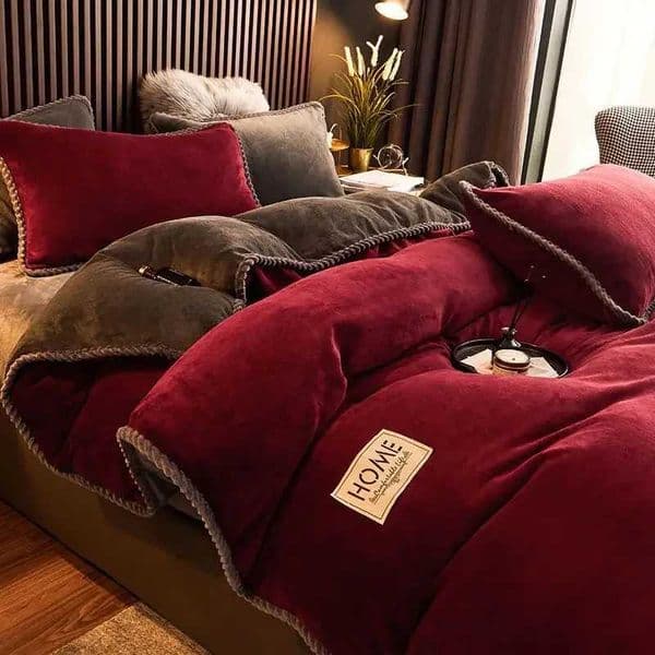 Winter warm velvet bedding 3/4 Pc double down duvet cover including bedding large bedding and down duvet cover X241029