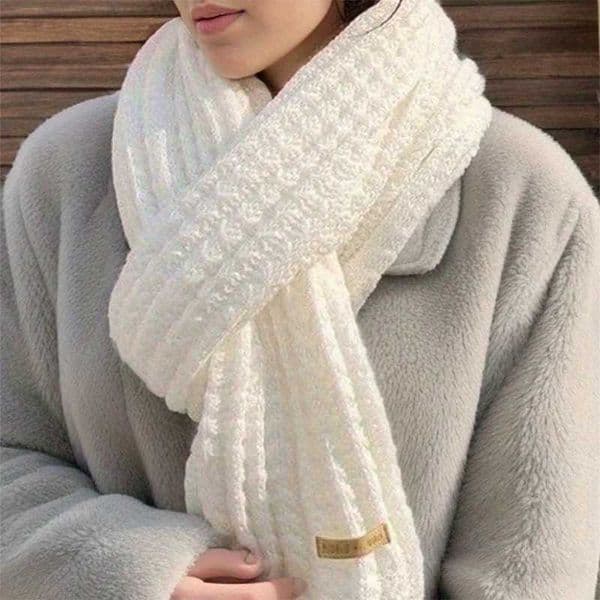 New Design Thick Knitted Scarf for Women Fashion Winter Warm Cashmere Scarves Neckercheif Lady Korean Style Neck Tie BandanaX241029