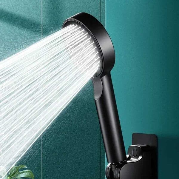 Shower Water Saving Black 5 Mode Adjustable High Pressure Shower Spray Nozzle Replacement Shower Bathro Accessories M241030