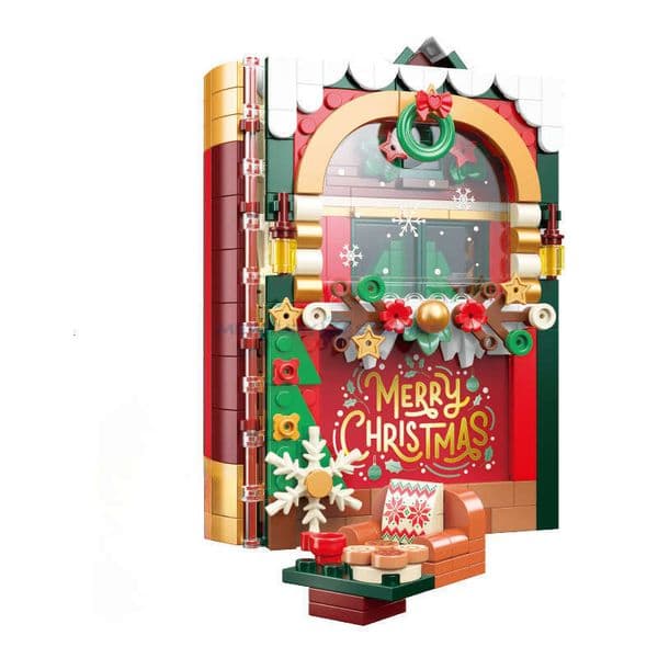 Amazing Christmas Night Book Model Building Bloc MOC JK5155 Festive Atmosphere Collection Bric Ideas DIY Toy Gift Girls Kids