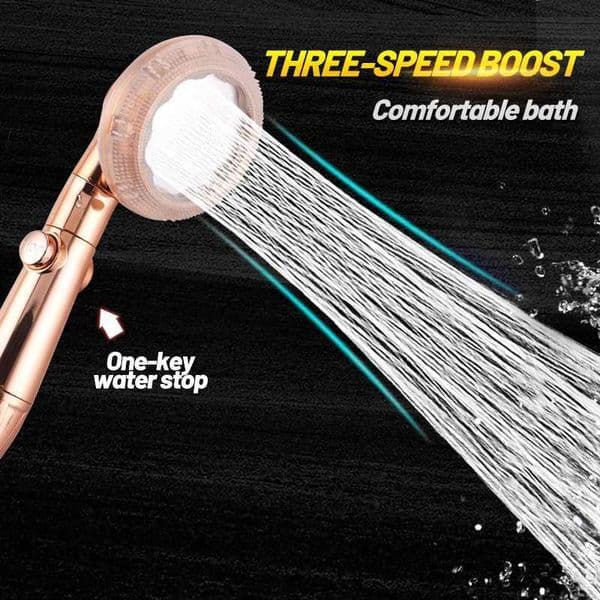 Zhang Ji Shower High Pressure Water Saving Handheld Shower Massage Water Faucet 3 Modes Adjustable ABS Bathro Accessories M241030