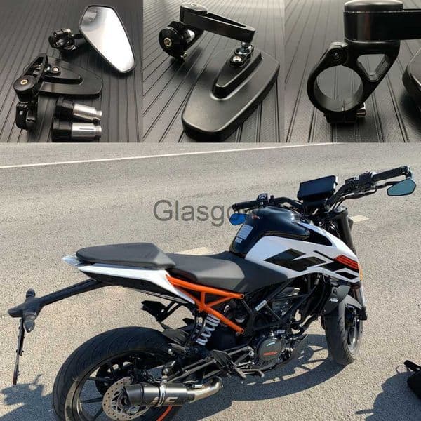 Motorcycle Mirrors Motorcycle Aluminum 78" 22mm Bar End Side Rearview Mirror Universal Motorbike Bike Handlebar Rear View Mirrors Universal L260521
