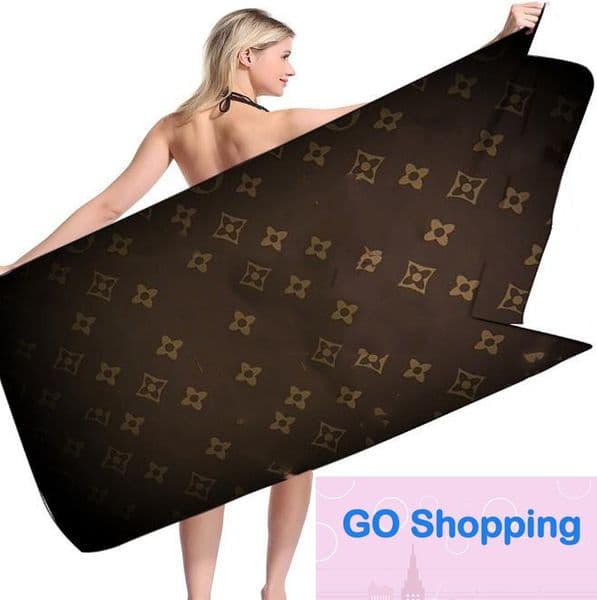 Bathtowel Microfiber Girl Long Bath Towels Gift Classic Designer Beach Towel Fashion Letter Printed Women Wholesale