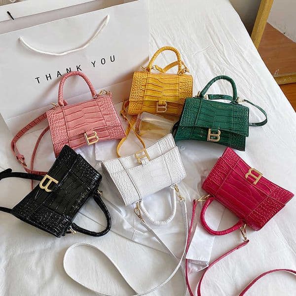 Luxurys Brand Bags Number Trendy Spring HandBag MiniDesigner Bags Lacquer Leather Shoulder Stone Pattern 7D0W