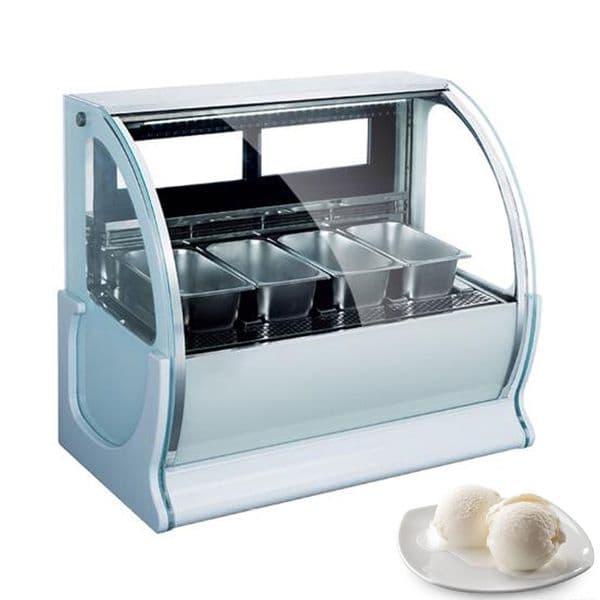 Commercial Ice Cream Display Cabinet Large Capacity Hard Ice Cream Showcase Ice Porridge Freezers 220V