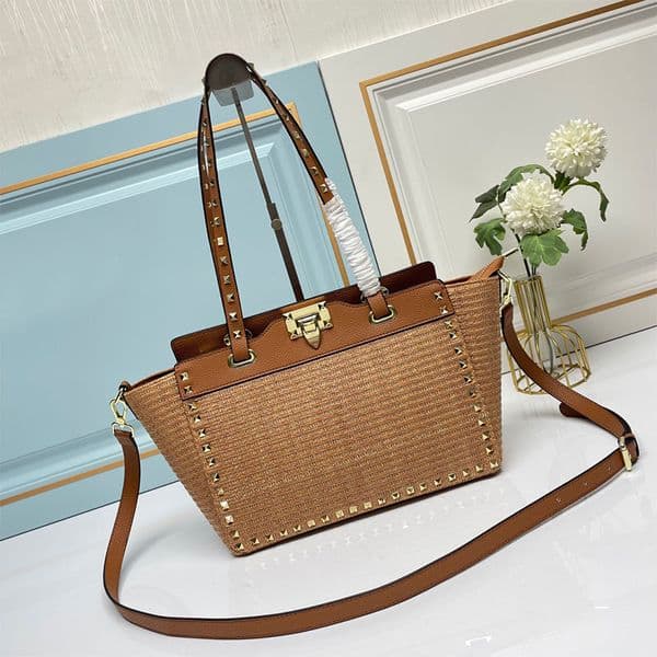 Lafite Woven Shopping Bag Women Tote Bags Lady Shoulder Bags Gold Hardware Accessories High Quality Internal Zipper Pocket Detachable Leather Shoulder Strap