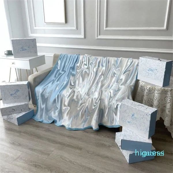 Designer -Soild color vintage blankets fahion simple pattern blanket soft bedding bed end decor blankets