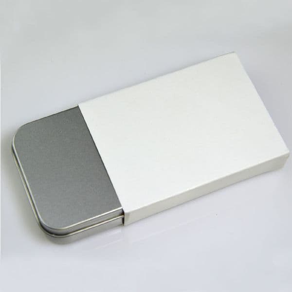 Wholesale Empty Packaging Boxes Silver Metal Tin Box For Oil Lighter Gift Set Case Tinplate Container 8X6x2cm B2