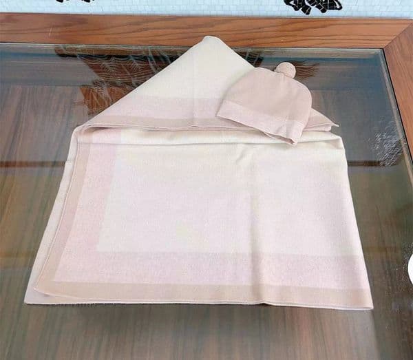 2023 new 2 colors Born Baby blanket Boy girls Soft 100 cotton Kids Girls Infant Winter Blanket tops Winter Blanket kids Knitting scarf hat L260515