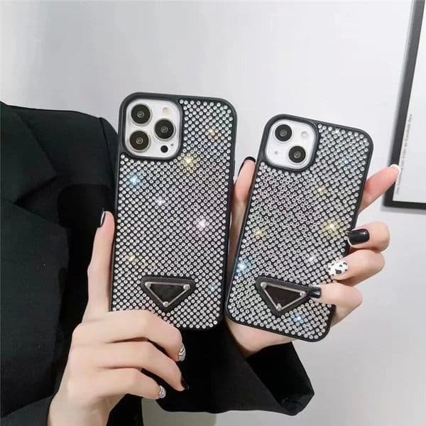 Luxury Glitter Phone Cases For Iphone 15 13 Pro Max i 14 11 14promax Fashion Designer Bling Sparkling Rhinestone Diamond Jewelled 3D Crystal Women Back Cover